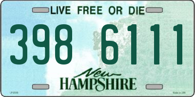 NH license plate 3986111