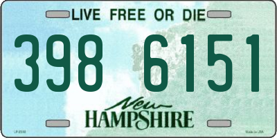 NH license plate 3986151