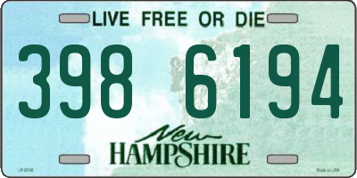 NH license plate 3986194