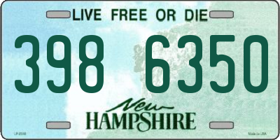 NH license plate 3986350