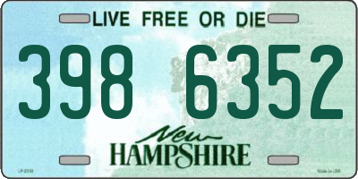 NH license plate 3986352