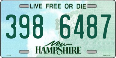 NH license plate 3986487