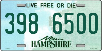 NH license plate 3986500