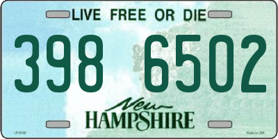 NH license plate 3986502