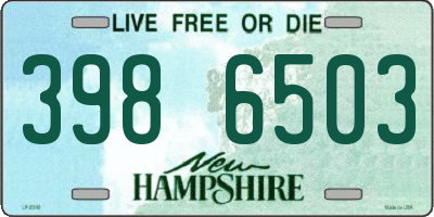 NH license plate 3986503