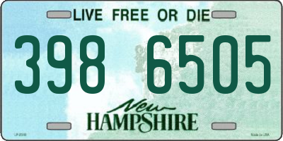 NH license plate 3986505