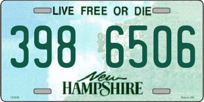 NH license plate 3986506