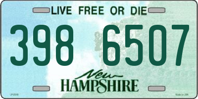 NH license plate 3986507