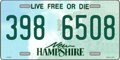 NH license plate 3986508