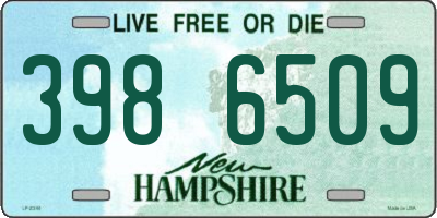 NH license plate 3986509