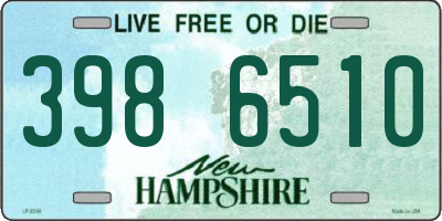 NH license plate 3986510