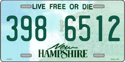 NH license plate 3986512