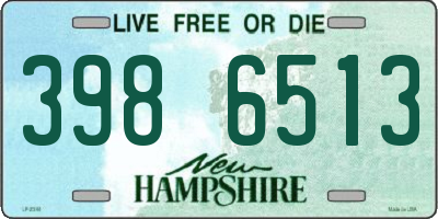 NH license plate 3986513