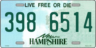 NH license plate 3986514