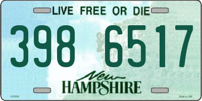 NH license plate 3986517