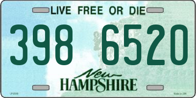 NH license plate 3986520