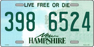 NH license plate 3986524