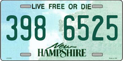 NH license plate 3986525