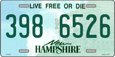 NH license plate 3986526