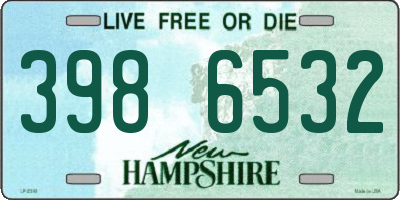 NH license plate 3986532