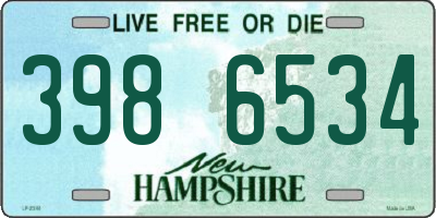 NH license plate 3986534