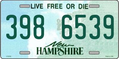 NH license plate 3986539