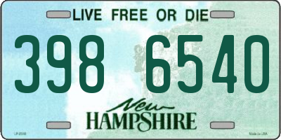 NH license plate 3986540