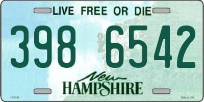 NH license plate 3986542