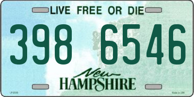 NH license plate 3986546