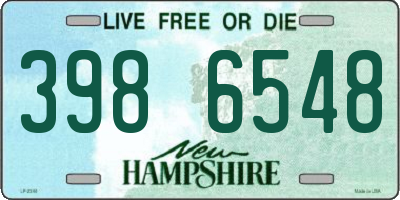 NH license plate 3986548