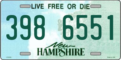 NH license plate 3986551