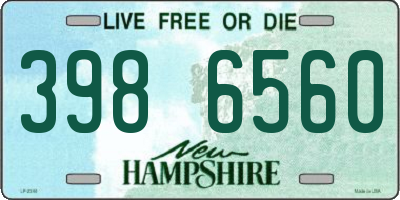 NH license plate 3986560