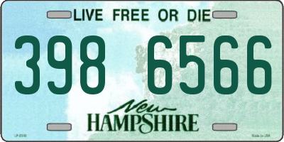 NH license plate 3986566