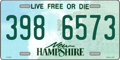 NH license plate 3986573