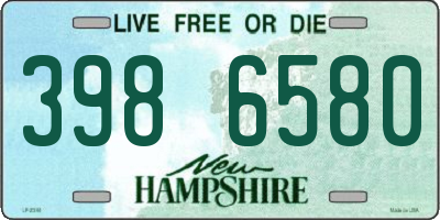 NH license plate 3986580