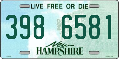 NH license plate 3986581