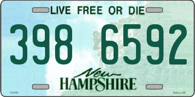 NH license plate 3986592