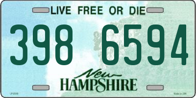 NH license plate 3986594