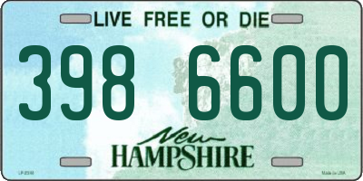 NH license plate 3986600