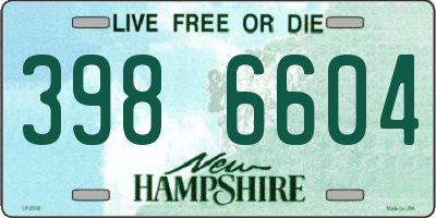 NH license plate 3986604