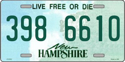 NH license plate 3986610