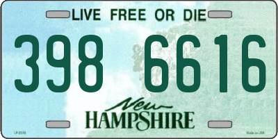 NH license plate 3986616