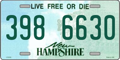 NH license plate 3986630