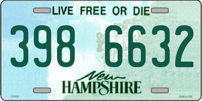 NH license plate 3986632