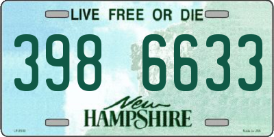 NH license plate 3986633