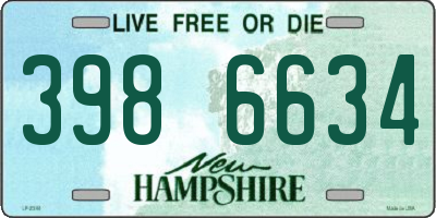 NH license plate 3986634