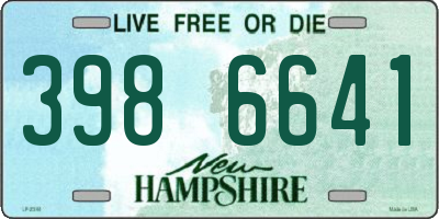 NH license plate 3986641