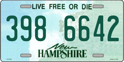 NH license plate 3986642