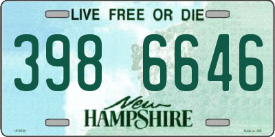 NH license plate 3986646