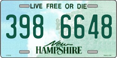 NH license plate 3986648